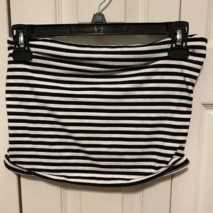 Striped extra cropped top